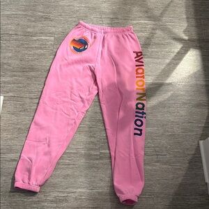 Aviator Nation Pink women’s Sweatpants joggers size medium bone